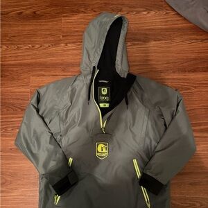 Gator Wader Gray Jacket with Neon Green